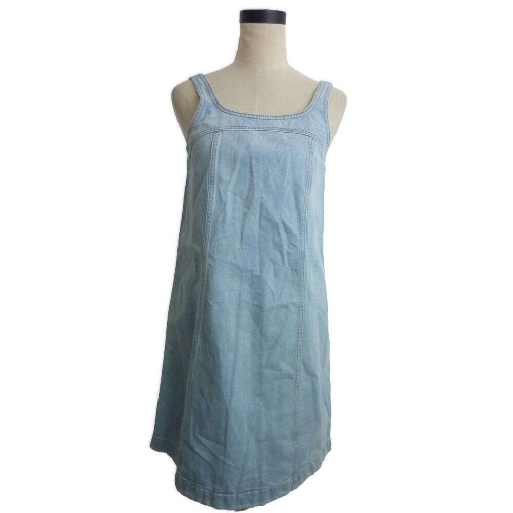 NWT Madewell Denim Jean Overall Sleeveless Dress 0